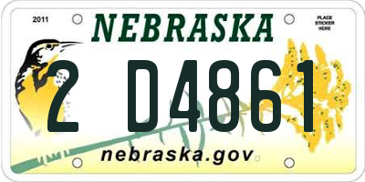 NE license plate 2D4861