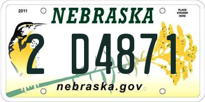 NE license plate 2D4871