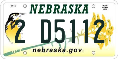NE license plate 2D5112