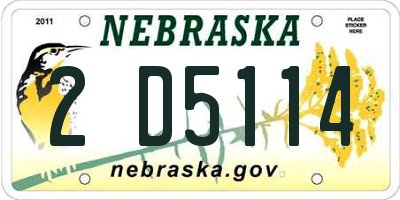 NE license plate 2D5114
