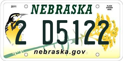 NE license plate 2D5122