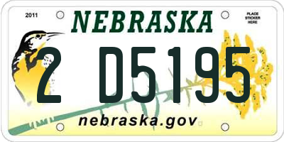 NE license plate 2D5195