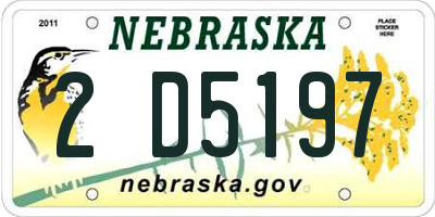 NE license plate 2D5197