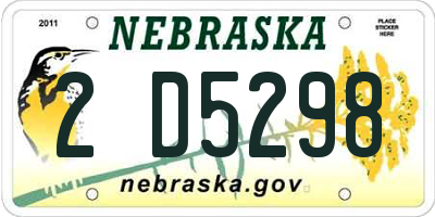 NE license plate 2D5298