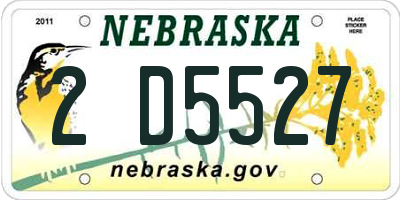 NE license plate 2D5527