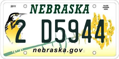 NE license plate 2D5944
