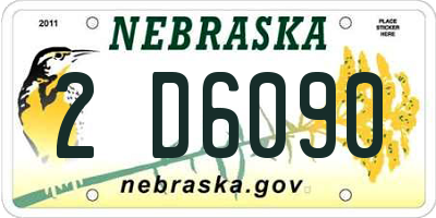 NE license plate 2D6090