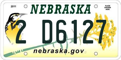 NE license plate 2D6127