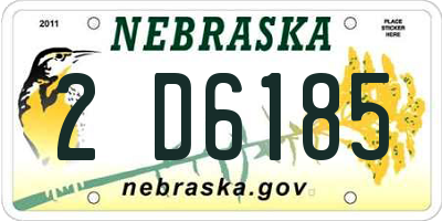 NE license plate 2D6185