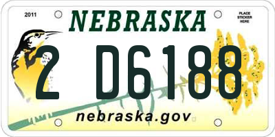 NE license plate 2D6188