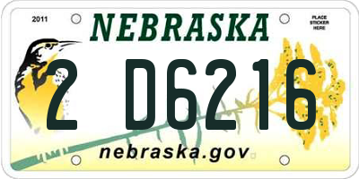 NE license plate 2D6216