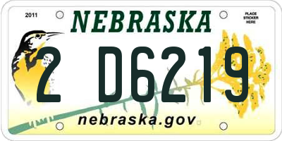 NE license plate 2D6219