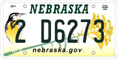 NE license plate 2D6273