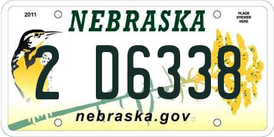 NE license plate 2D6338
