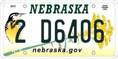 NE license plate 2D6406