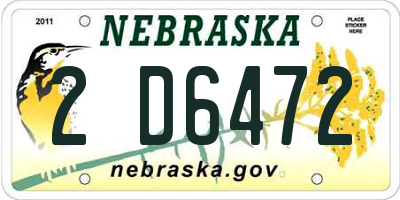 NE license plate 2D6472