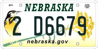 NE license plate 2D6679