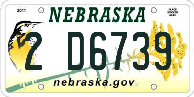 NE license plate 2D6739