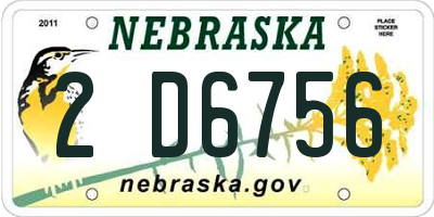 NE license plate 2D6756