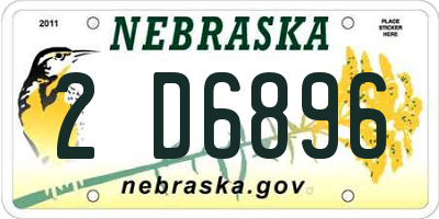 NE license plate 2D6896