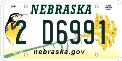 NE license plate 2D6991