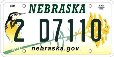 NE license plate 2D7110