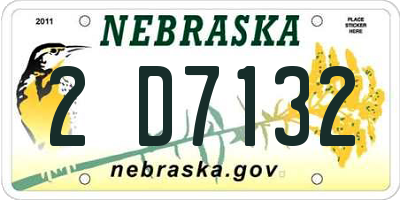 NE license plate 2D7132