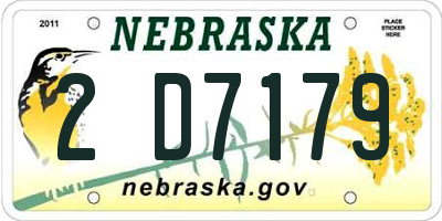 NE license plate 2D7179