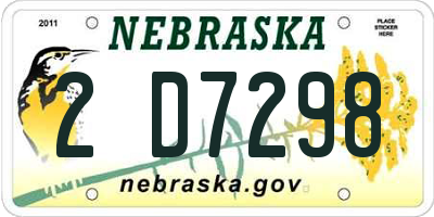 NE license plate 2D7298