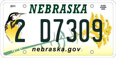 NE license plate 2D7309