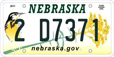 NE license plate 2D7371
