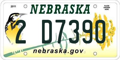 NE license plate 2D7390
