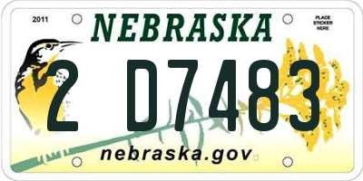NE license plate 2D7483