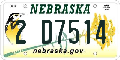 NE license plate 2D7514