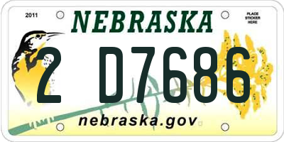 NE license plate 2D7686