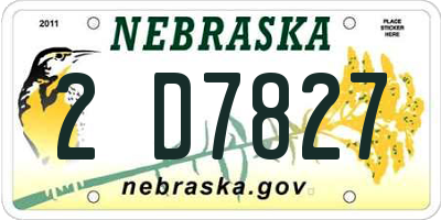 NE license plate 2D7827