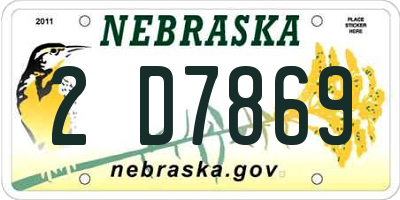 NE license plate 2D7869