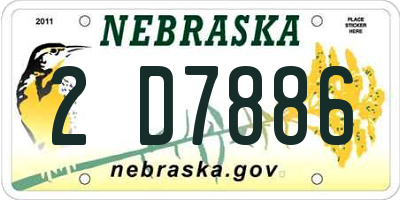 NE license plate 2D7886