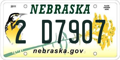 NE license plate 2D7907