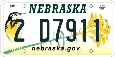 NE license plate 2D7911