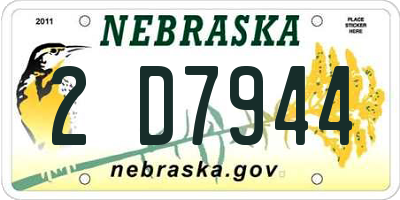 NE license plate 2D7944