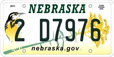 NE license plate 2D7976