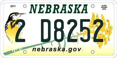NE license plate 2D8252