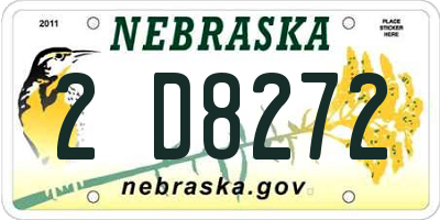 NE license plate 2D8272