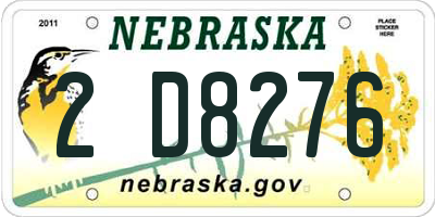 NE license plate 2D8276