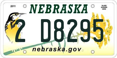 NE license plate 2D8295