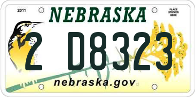 NE license plate 2D8323