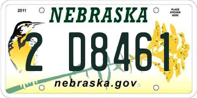 NE license plate 2D8461