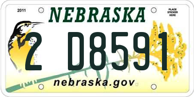 NE license plate 2D8591