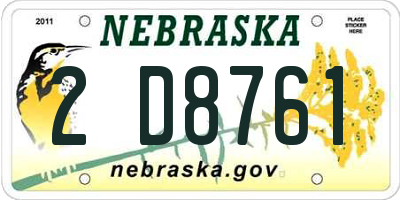 NE license plate 2D8761